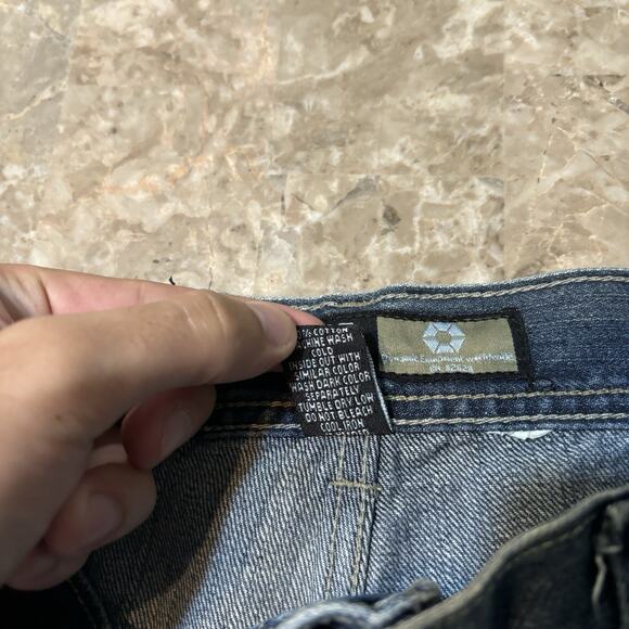 Vintage Southpole Jeans Mens 30x30 Blue Embroidered Denim Baggy Y2K Pinkman - Picture 9 of 13
